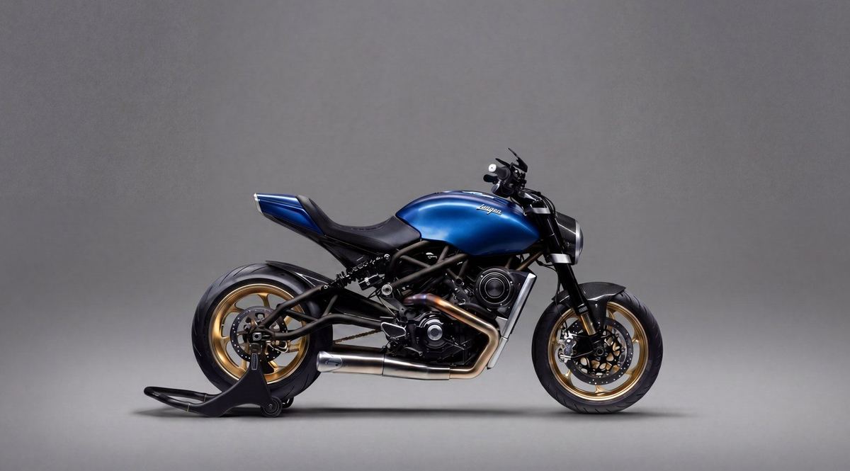 Lightspeed specification study: cobalt blue over black frame
